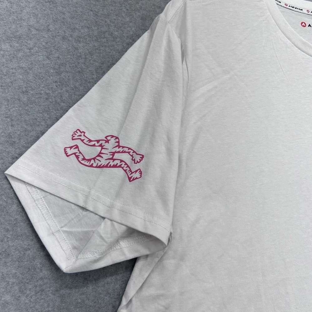 Airwalk Graphic T Shirt Men 2XL White Pink Black Logo Skateboard Tee NWT 1986 - Picture 4 of 14